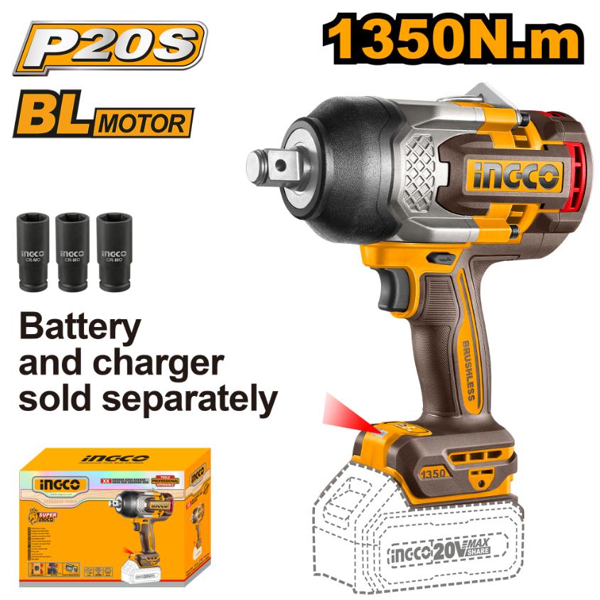 INGCO 20V Lithium-Ion Impact Wrench