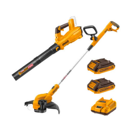 Ingco 2 in 1 Cordless Blower / Trimmer Gardening Combo Kit