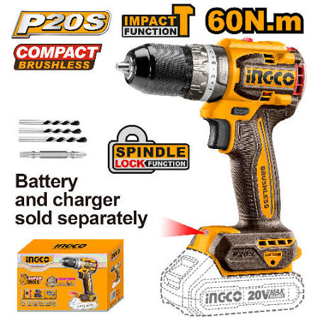 20V PS+ C/L DRILL B/LESS 66NM IMP + AC